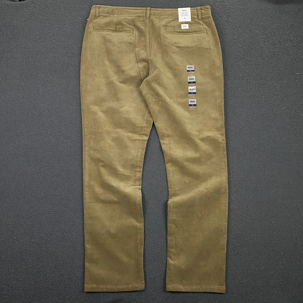 Katin Corey Corduroy Pant Mens 38x32 Slim Straight Chino Beige Brown